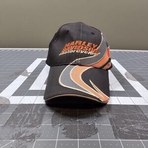 Vintage Harley Davidson Hat Cap Wave 90s Biker Streetwear Y2K Motorcycle Country
